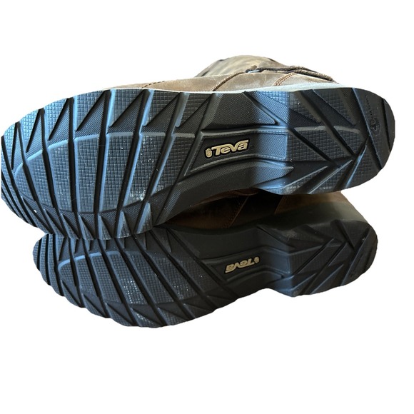 TEVA De La Vina Womens Sz 9.5 Waterproof Leather Riding Boots Brown Tall 1003011 - Picture 10 of 13